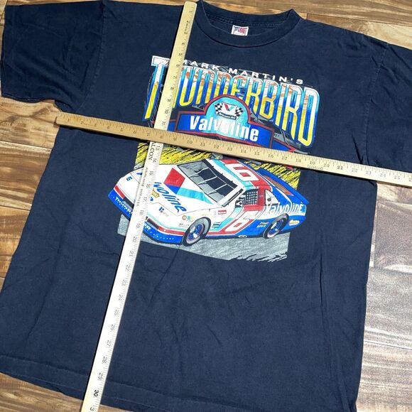 Vintage 1994 Mark Martin Thunderbird Valvoline NASCAR Ford Racing Shirt Size XL - Picture 7 of 10